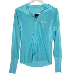 Simms XS NEW Womens BiComp Long Sleeve Shirt Laguna Blue *flaw